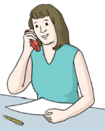 Illustration - Frau am telefonieren